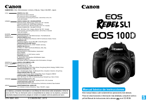 Manual de uso Canon EOS 100D Cámara digital