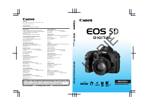 Bedienungsanleitung Canon EOS 5D Digitalkamera