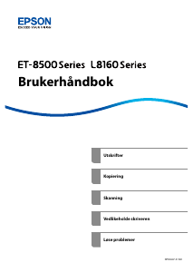 Bruksanvisning Epson EcoTank ET‑8500 Multifunksjonsskriver
