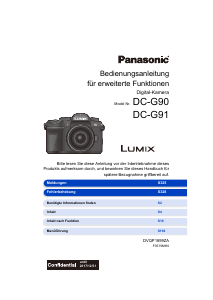 Bedienungsanleitung Panasonic DC-G90EB Lumix Digitalkamera