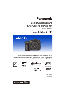 Bedienungsanleitung Panasonic DMC-GH3AEB Lumix Digitalkamera