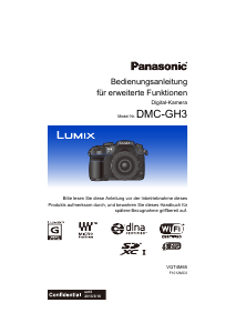 Bedienungsanleitung Panasonic DMC-GH3H Lumix Digitalkamera