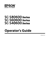 Handleiding Epson SureColor SC-S60600 Printer