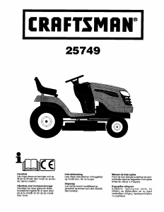 Bruksanvisning Craftsman 25749 Gräsklippare