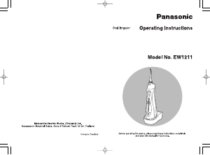 Hướng dẫn sử dụng Panasonic EW-1211E2 Máy xỉa răng