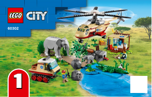 Manual de uso Lego set 60302 City Rescate de la Fauna Salvaje - Operación
