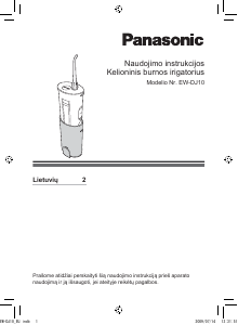 Vadovas Panasonic EW-DJ10 Dantų siūlas