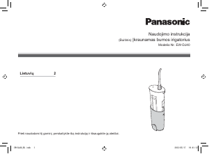 Vadovas Panasonic EW-DJ40 Dantų siūlas
