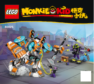 Vadovas Lego set 80025 Monkie Kid Sandy robotas krautuvas