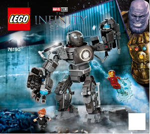 Bruksanvisning Lego set 76190 Super Heroes Iron Man - Iron Mongers förödelse