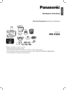 Vadovas Panasonic MK-F800 Virtuvės kombainas