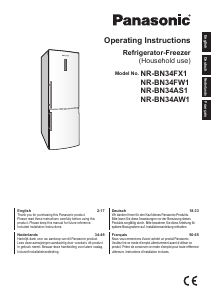 Mode d’emploi Panasonic NR-BN34AS1 Réfrigérateur combiné