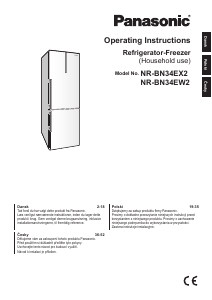 Manuál Panasonic NR-BN34EW2 Lednice s mrazákem