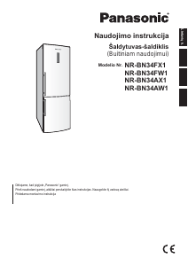 Vadovas Panasonic NR-BN34FW1 Šaldytuvas-šaldiklis