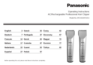 Mode d’emploi Panasonic ER-1411 Tondeuse
