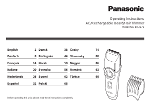 Mode d’emploi Panasonic ER-2171 Tondeuse