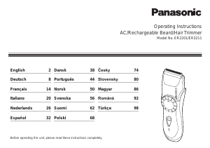 Návod Panasonic ER-221 Strojček na vlasy