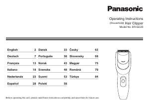 Manual Panasonic ER-GC20 Aparador de cabelo