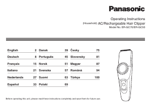 Kullanım kılavuzu Panasonic ER-GC50 Saç kesme makinesi