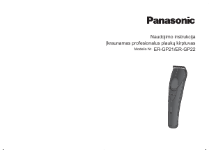 Vadovas Panasonic ER-GP21 Plaukų kirpimo mašinėlė