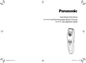 Návod Panasonic ER-SB40 Strojček na vlasy