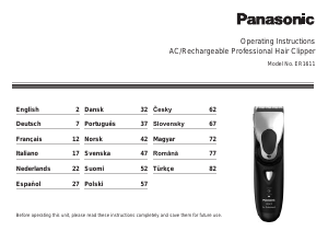 Manual Panasonic ER1611 Aparat de tuns