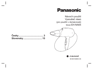 Návod Panasonic EH-NA65 Fén na vlasy