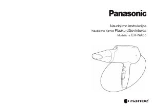 Vadovas Panasonic EH-NA65 Plaukų džiovintuvas