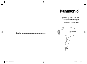 Manual Panasonic EH-NA98 Hair Dryer