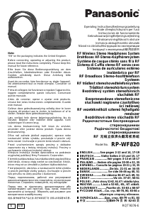Руководство Panasonic RP-WF820E Наушники