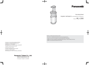 Kasutusjuhend Panasonic MJ-L500 Mahlapress