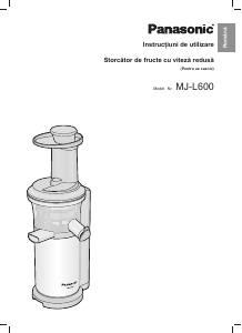 Manual Panasonic MJ-L600 Storcator