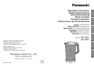 Mode d’emploi Panasonic NC-DK1 Bouilloire