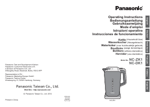 Manuale Panasonic NC-ZK1 Bollitore