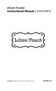 Bruksanvisning Aluratek AEBK08FB Libre Touch Läsplatta