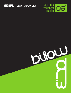 Manuale Billow E01FL Lettore di ebook