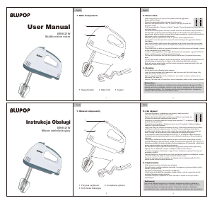 Handleiding Blupop BRH521W Handmixer