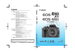 Mode d’emploi Canon EOS 400D Appareil photo numérique