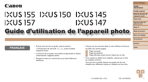 Mode d’emploi Canon IXUS 147 Appareil photo numérique