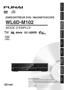 Mode d’emploi Funai WL6D-M102 Combi DVD-vidéo