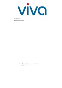 Vadovas Viva VP62G0160 Mikrobangų krosnelė