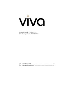 Návod Viva VVH22F3151 Sporák