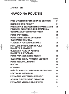Návod Whirlpool AMD 016 Klimatizácia