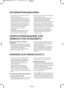Bedienungsanleitung Whirlpool AMD 091 Klimagerät