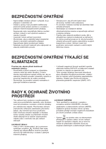 Manuál Whirlpool AMD 098 Klimatizace