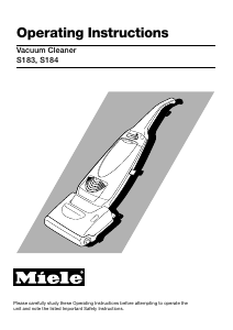 Handleiding Miele S 184 Stofzuiger