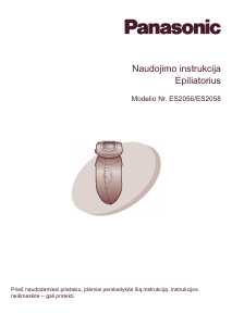Vadovas Panasonic ES-2056 Epiliatorius