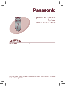 Priručnik Panasonic ES-2058 Epilator