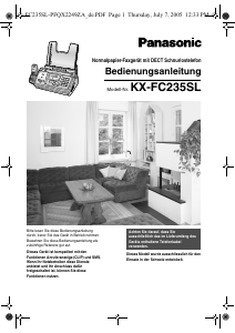 Bedienungsanleitung Panasonic KX-FC235SL Faxmaschine