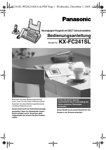 Bedienungsanleitung Panasonic KX-FC241SL Faxmaschine